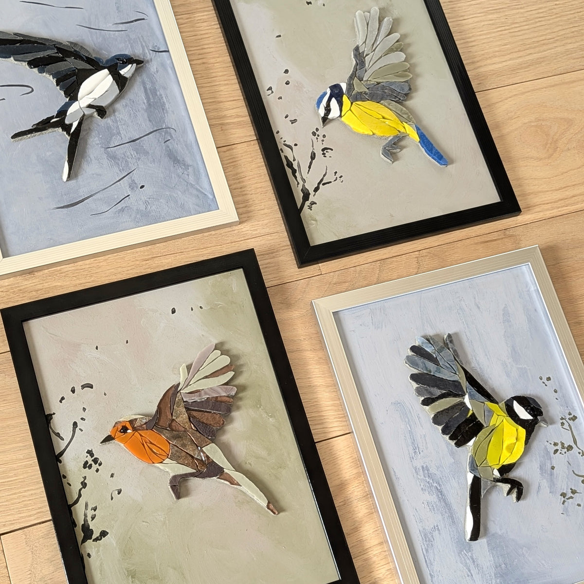Zoziau, Mésange bleue en vol.