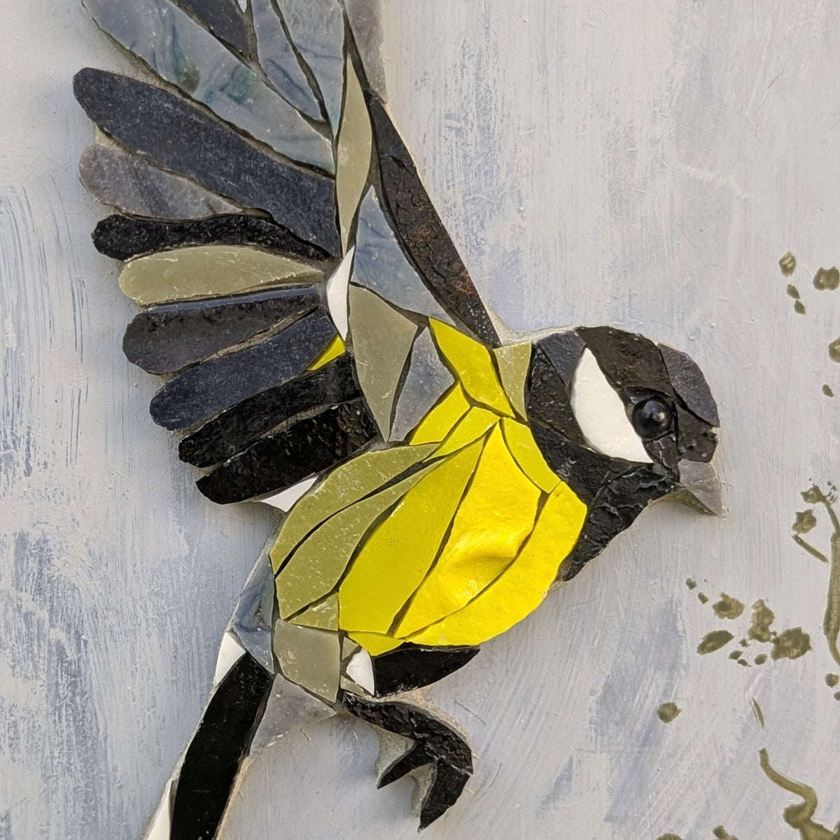 Zoziau, Mésange charbonnière en vol.