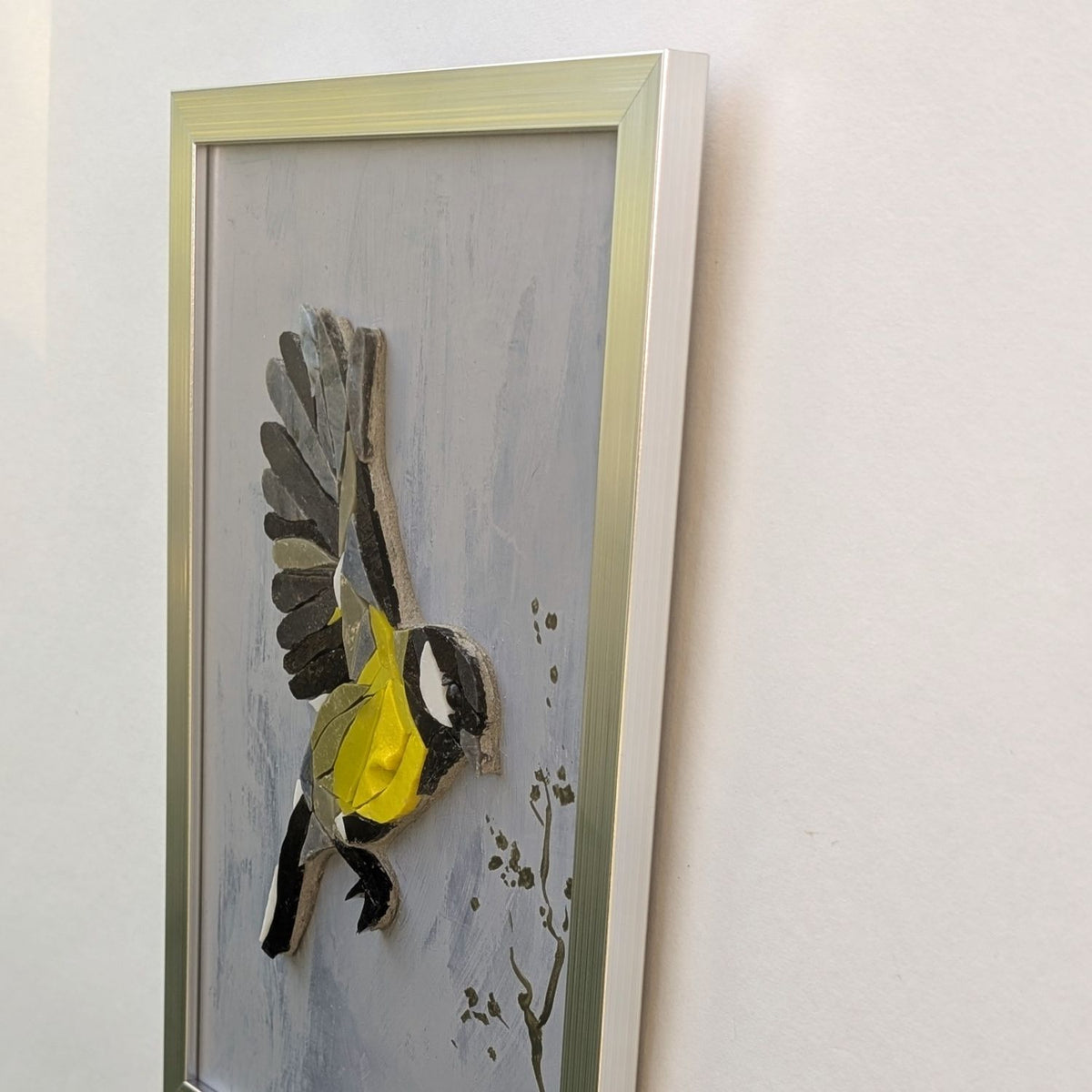Zoziau, Mésange charbonnière en vol.