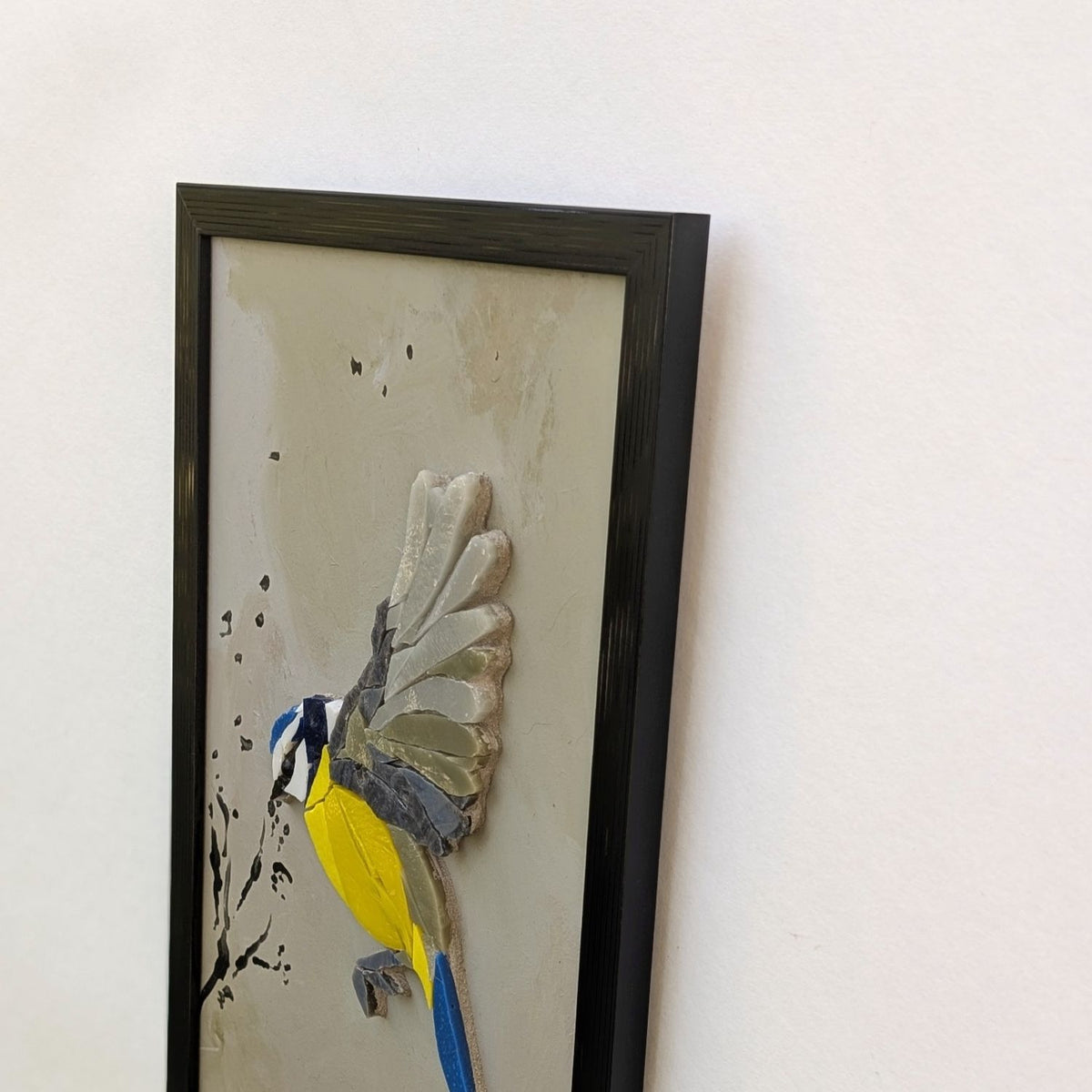 Zoziau, Mésange bleue en vol.