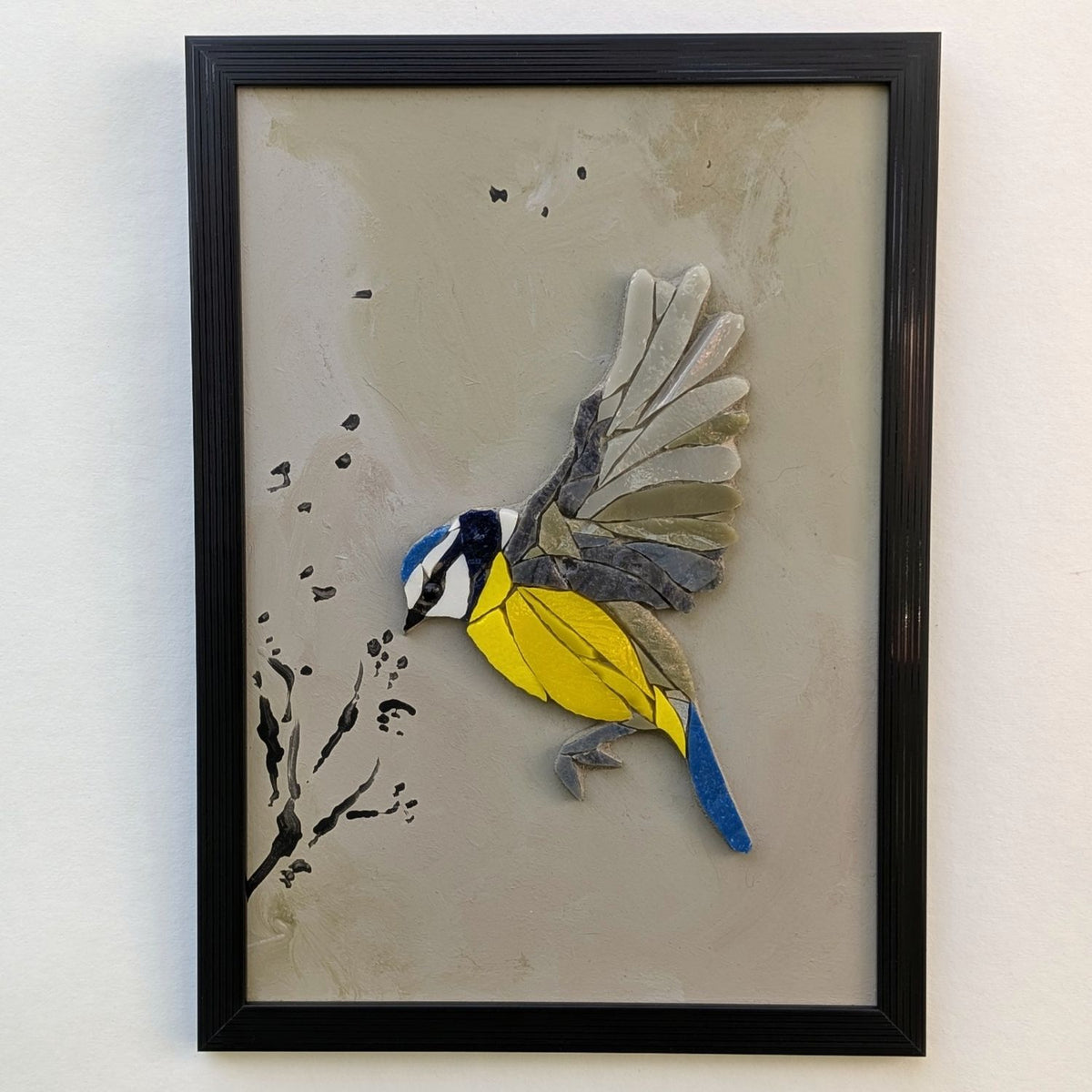 Zoziau, Mésange bleue en vol.