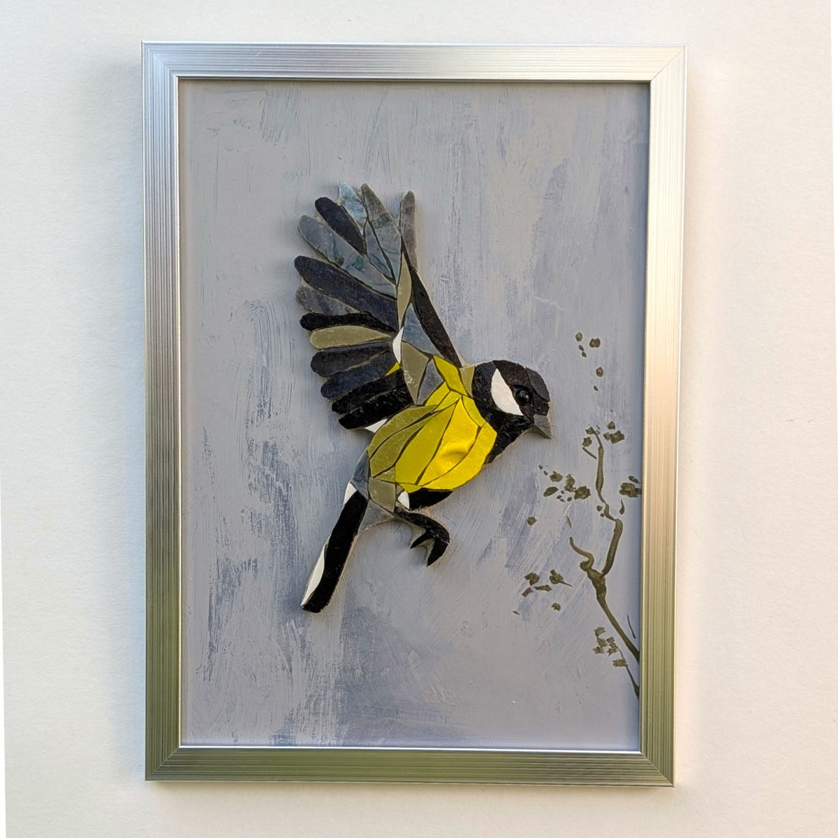Zoziau, Mésange charbonnière en vol.